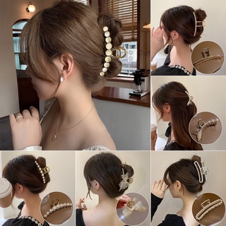 [HOT]Korea INS Hair Clip Fashion Beauty Pearl Hair Clip Bath Plate Hair Pearl Catch Clip Headdress Female Hair Catch
