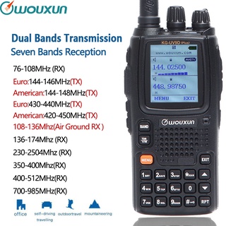 Wouxun KG-UV9D Plus Upgrade Multi-Band Multi-functional DTMF Two Way Raidos UHF/VHF Dual Band 7 band