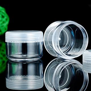 10Pcs Clear Plastic Sample Jars Pot Glitter Cream Cosmetic Empty Container bvcd.