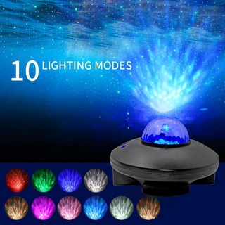 Led Star Projector Night Light Galaxy Starry Night Lamp Ocean Wave Projector With Music Bluetooth Speaker Remote Control best christmas gift for kids BP