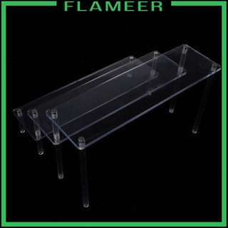 [FLAMEER] 3-Tier Acrylic Rack Makeup Figure Model Desktop Storage Display Stand Risers (6)