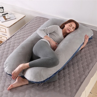 ☌❦Sleeping Support Pillow For Pregnant Women Body 100% Cotton Rabbit Print U Shape Maternity Pillow