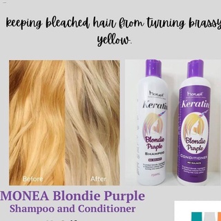◇✘MONEA Keratin Blondie Purple Toner Shampoo or Conditioner (5)