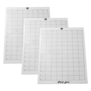 3Pcs Replacement Cutting Adhesive Mat with Measuring Grid 8 By 12-Inch for Silhouette Cameo Cricut Explore Plotter Machine