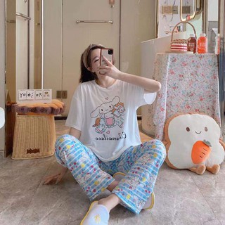 Cinnamoroll , Hello Kitty, Little twinstar, My Melody, Doraemon tshirt & pajama set (1)