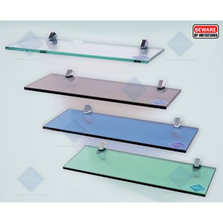 Profiles Mirror Glass Shelf Package - 6"x15"x 8mm Glass Shelf with Petite Wall Clamp Silver (1 pair)