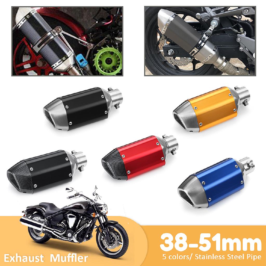 Universal Motorcycle ATV Short Exhaust Pipe Muffler Silencer (1)