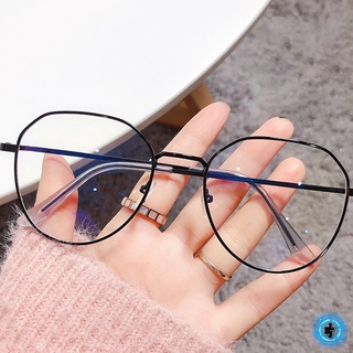 Graded Eyeglasses with Grade -150 200 250 300 350 400 450 500 550 600 for Women Men Retro Art Student Neutral Metal Frame Optical Glasses / Korean Fashion Eyeglasses Myopia Love Glasses