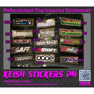 Thai Inspired Reflectorized Stickers 022