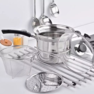 35 Pasta Pot Cooking Noodle Pot Stainless Steel soup Pan steamer Fryer Pasta home Induction cooker (4)