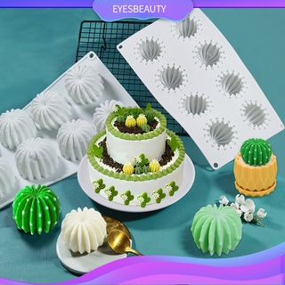 Durable Cake Mold Easy Demould Silicone Easy Clean 3D Cactus Ball Chocolate Cookie Mould for Kitchen