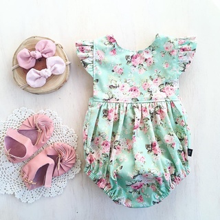 Summer Infant Baby Girl Flower Ruffle Romper Bodysuit Jumpsuit Outfit Clothes (8)