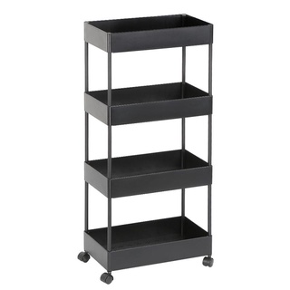 4-Tier Rolling Utility Cart Kitchen Trolley Rolling Storage Cart With Wheel Handle Multifunction Hea