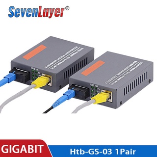 【Ready Stock】◕卍HTB-GS-03 A/B 1000Mbps Gigabit Fiber Optical Media Converter Single Mode Fiber Conver