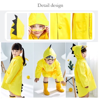 New pupils children raincoat dinosaur kindergarten kids cartoon fashion male baby cape poncho waterp