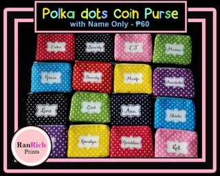 Polka Dots Coin Purse- PERSONALIZED (2)