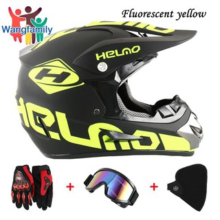4pc/set Racing Motocross Casque Breathable Motorcycle Helmet