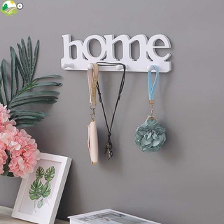 Wall Mounted Key Holder Key Chain Rack Hanger with 4 Hooks Multiple Mail