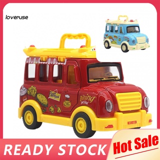 /LO/ 1/32 Cartoon Fast Food Truck Simulation Model Vehicle Car Toy Children Boys Gift