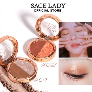 SACE LADY 2 IN 1 Eyeshadow Highlighter Contour Bronzer Blush Powder Pigmented Lightweight Mulit-Use Makeup Palette