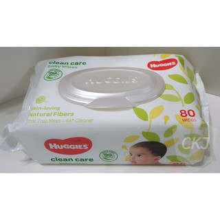 Huggies Clean Care Baby Wipes 80 sheets