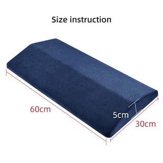Ergonomic Design High Density Memory Foam Waist Pillow Comfortable Velvet Fabric Blue Waist Mat Triangular Fill Design 3h3F