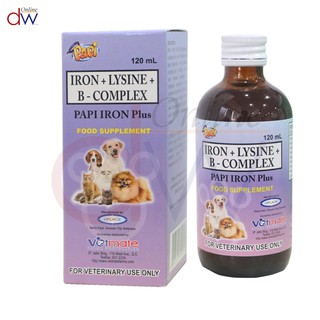Papi Iron Plus B-Complex Supplement for Dogs & Cats 120ml