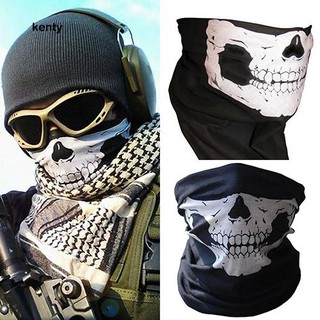 KT★Skull Cycling Bicycle Scarf Multi Use Neck Warmer Outdoor Sport Half Face Mask