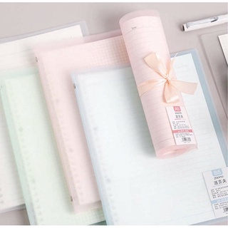 note book A4 paper kraft paper❏™¤A5 (20holes) /B5 (26holes) Japanese Candy Color Refillable Notebook