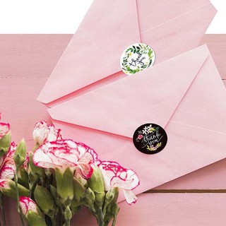 Flower Thank You Sticker 1 inch 500pcs Stickers Wedding Party Handmade Gift Packaging Seal Labels (4)