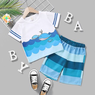 *1-6T Kid Baby Boy Summer Fashion Clothing Set Beach Clothes Baby Boy Sport Suit