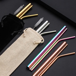5in1 personalized drinking straw stainless