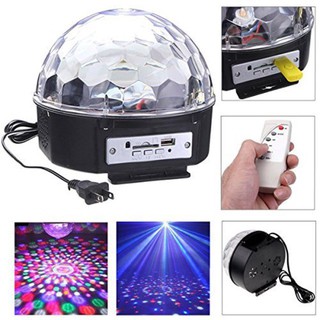 RGB LED Crystal Magic Ball Light w/ MP3 Music Discolight