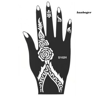 Han_India Henna Mehndi Temporary Tattoo Stencil Kit for Women Hand Body Art Decal (7)