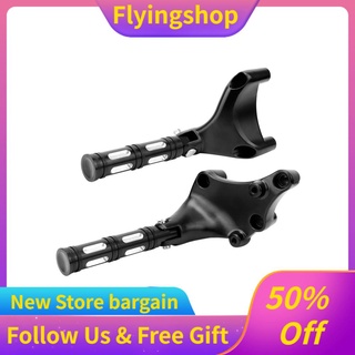 Flyin 2pcs Left & Right Motorcycle Rear Footrest Foot Pegs Pedal Pad Bracket with