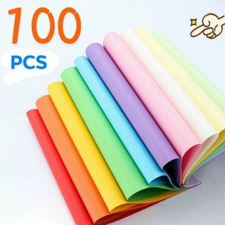 Office Equipment□◎A4 COLOR PAPER 100sheets (210X297mm) Assorted color Bond Paper School supplies