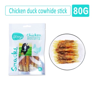 Opop Pet Snacks Chicken And Duck Cowhide Stick 80g