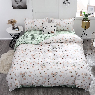 Fresh Floral 3n/4i1 Fashion Bedding Set Bedsheet Pillowcase Blanket Quilt Cover Set witthout any comforter