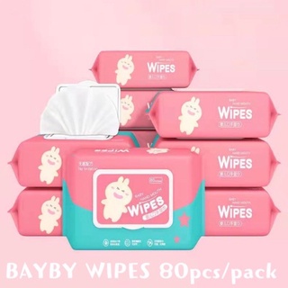 Organic Baby Wipes 80 Pcs Per Pack 99% Water Hypoallergenic (Non-Alcohol-wet wipes)