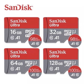TopƪSandisk 128GB Ultra Memory Card 64GB 256GB 512GB Micro SD UHS-1 C10 A1 100MB/s SD card