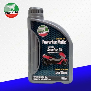 ▧▼❁Pertua Powertec Matic Synthetic Performance Scooter Oil Sae 10w-40 1 L