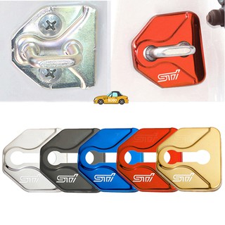 4pcs/set Stainless Steel Modified Car Door Lock Cover Sticker for Subaru STI Car Door Lock Case Gate Protector Accessories
