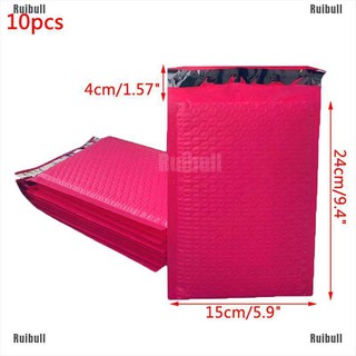 Ruibull♬ 10Pcs 9X6 Inch Poly Bubble Mailer Pink Self Seal Padded Envelopes/Mailing Bags