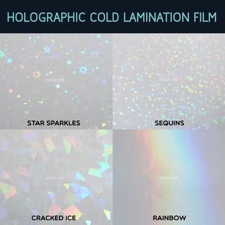 10pcs A4 Holographic Cold Lamination Film / Photo Top