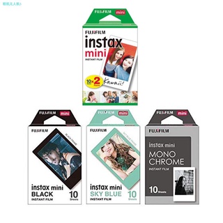 ☬♟▣✽Fujifilm Instax Mini Instant Film 4 PACK BUNDLE SET SKY BLUE+Black+Monochrome+Twin Pack White fo