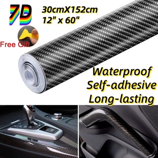 7D Waterproof Carbon Fiber Vinyl Car Wrap Sheet Roll Film Sticker Decal Paper