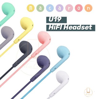 U19 Macaron Color 3.5mm HIFI Headset Over Ear 1.2mm Earphone (1)