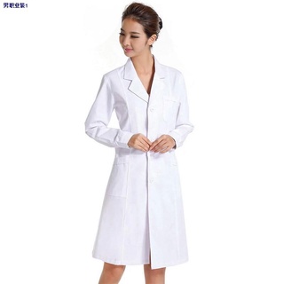 ☈✻◎lab coat lab gown doctor coat white coat laboratory gown Outpatient long sleeve workwear