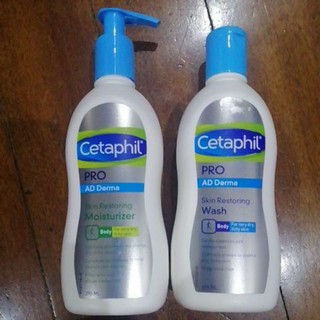 Cetaphil PRO AD Derma skin restoring wash/ moisturizer