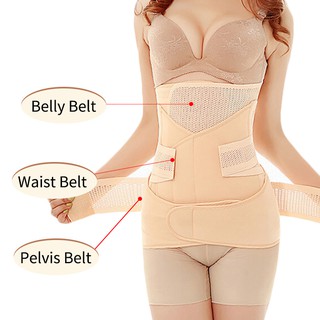 maternity dress3 in 1 Postpartum Support Recovery Belly Wrap Waist Pelvis Belt Body Shaper Postnatal